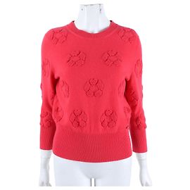 Chanel Langarm-Strick aus Kaschmir Pink