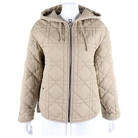 Dior Giacca trapuntata con cappuccio e zip Marrone