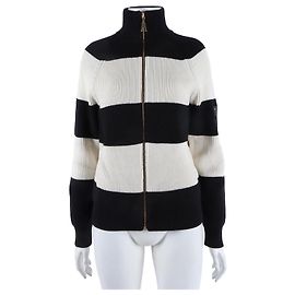 Louis Vuitton Strickjacke mit Reißverschluss Weiß