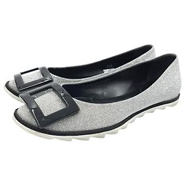Roger Vivier flache Schuhe Silber