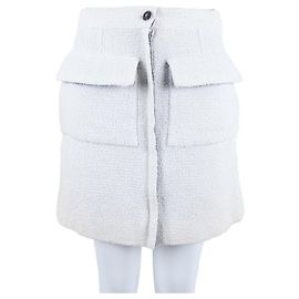 Saia de tweed Chanel Branco