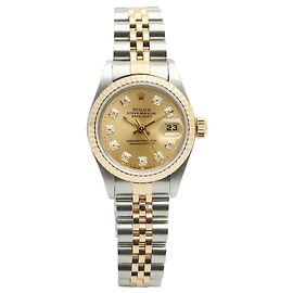 Rolex Orologio Datejust Lady Combi Aftersetting Diamond D'oro