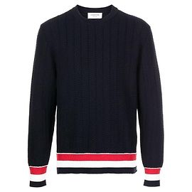 Thom Browne Striped Trimming Pullover Knit Black
