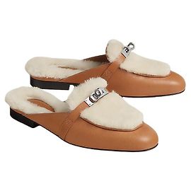 Hermès Oz Kelly Mule Women's Slipper Natural White