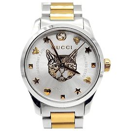 Gucci Timeless Gold Combination Uhr Silber