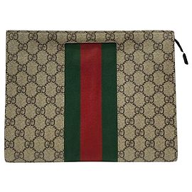 Gucci Pochette GG Supreme Web Doré