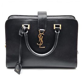 Saint Laurent Borsa Cabas Monogram Small Nero