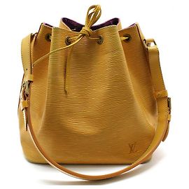 Louis Vuitton Bolsa de ombro Petit Noé em Epi amarelo Amarelo