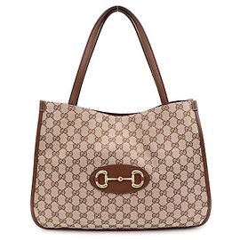 Gucci Sac Tote e Bolsa de Ombro em Canvas Horsebit Marrom