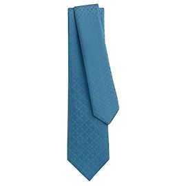 Hermès New Tie Silk Men Tie Blue Blue