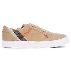 Burberry House Check e Sneakers de Couro Laranja