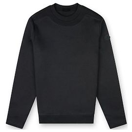 Moncler Sweatshirt aus Baumwolle mit Logo-Patch Schwarz