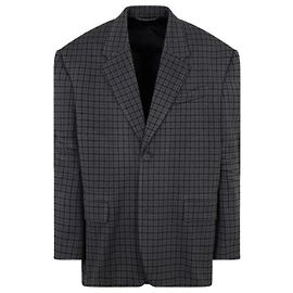 Balenciaga Blazer de algodón stamp Negro