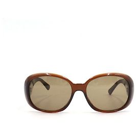 Chanel Brown Frame Camellia CC Women's Sunglasses Brown