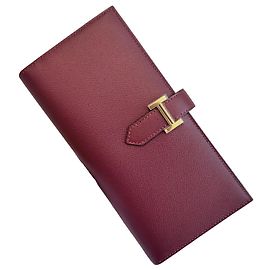 Hermès Beaune Long Wallet Loose Gold Stamp Gift Red