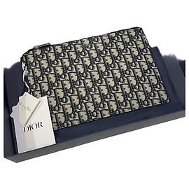 Dior Pouch Clutch Oblique Colors Schwarz