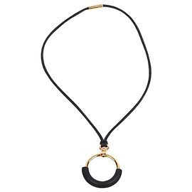 Hermès Colar Loop Petit Bicolor para mulher Preto
