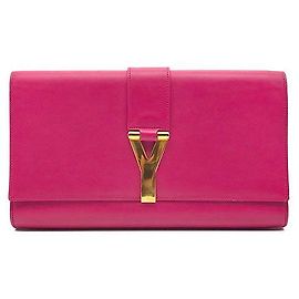 Saint Laurent Cabas Chic Clutch Pink