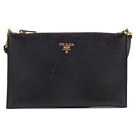 Prada Mini borsa a tracolla Saffiano Nero