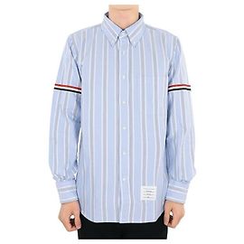 Thom Browne Men's Oxford Stripe Shirt (Blue) White