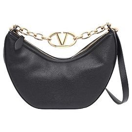 Borsa Hobo e Borsa a Spalla Valentino Logo Small Nero