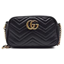 Gucci Borsa a tracolla Matelassé Marmont Nero