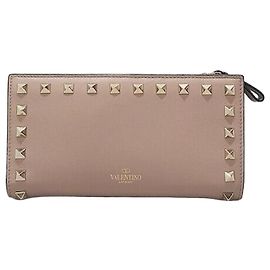 Valentino Rockstud Damen-Langgeldbörse Braun
