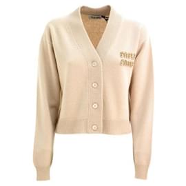 Miu Miu Kaschmir-Cardigan Weiß