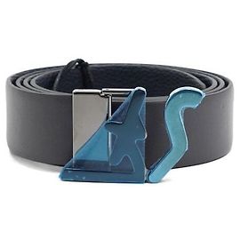 Salvatore Ferragamo Silver Logo Reversible Belt FREE Silvery