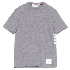 Thom Browne Wool Jersey Short Sleeve T-Shirt Brown