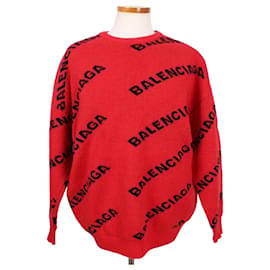Balenciaga Multi-Logo Strick Rot