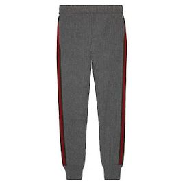 Gucci Web Wool Cashmere Pants stamp: Brown