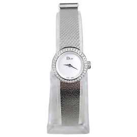 Dior Orologio da donna con diamanti e madreperla Argento