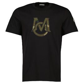 Moncler Cotton Monogram T-Shirt Black