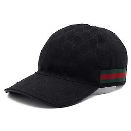 Gucci Black GG Canvas Baseball Cap for Men Black