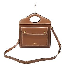 Burberry Mini bolso de cuero con pespuntes Multicolor