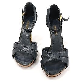 Louis Vuitton Monogram Empreinte Infinity Strap Women's Sandals Blue