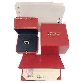 Cartier White Gold Love Ring Ring Size Width Red