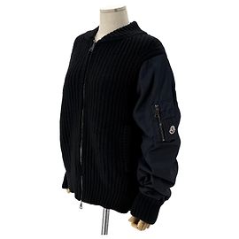 Moncler Unisex Flight Jumper Knit Jacket Silvery