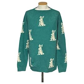 Prada Strick mit Hasen-Logo Blau
