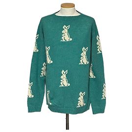 Prada Rabbit Logo Knit Blue