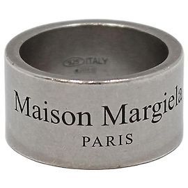 Maison Martin Margiela Maison Margiela Silberner Logo-Gravur Breiter Ring Silber