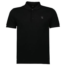Fendi FF Metal Piquet Polo Schwarz