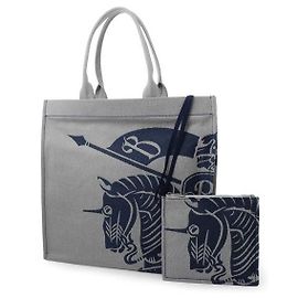 Burberry Medium EKD Canvas Tote Brown