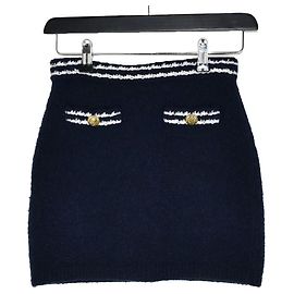 Miu Miu Minigonna in cashmere e seta Nero