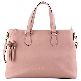 Gucci Bolsa de ombro com tassel de bambu Vermelho