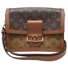 Louis Vuitton Monogram Reverse Dolphin Shoulder Bag Brown