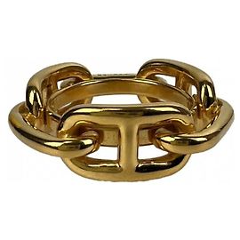 Hermès HERNES Ciennedeangcle Gold Scarf Ring D'oro