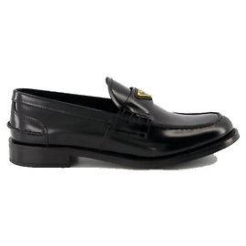 Prada Mocassins en cuir brossé Noir
