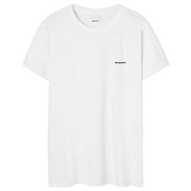 Isabel Marant Einfaches Baumwoll-T-Shirt Weiß